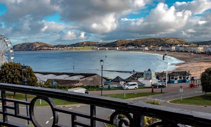 View over the bay from the balcony at the Belmont Hotel.